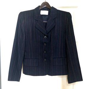 Pinstripe Wool Blazer, NEW